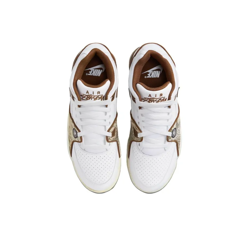 Nike Air Flight '89 Low X Stüssy White And Pecan-3