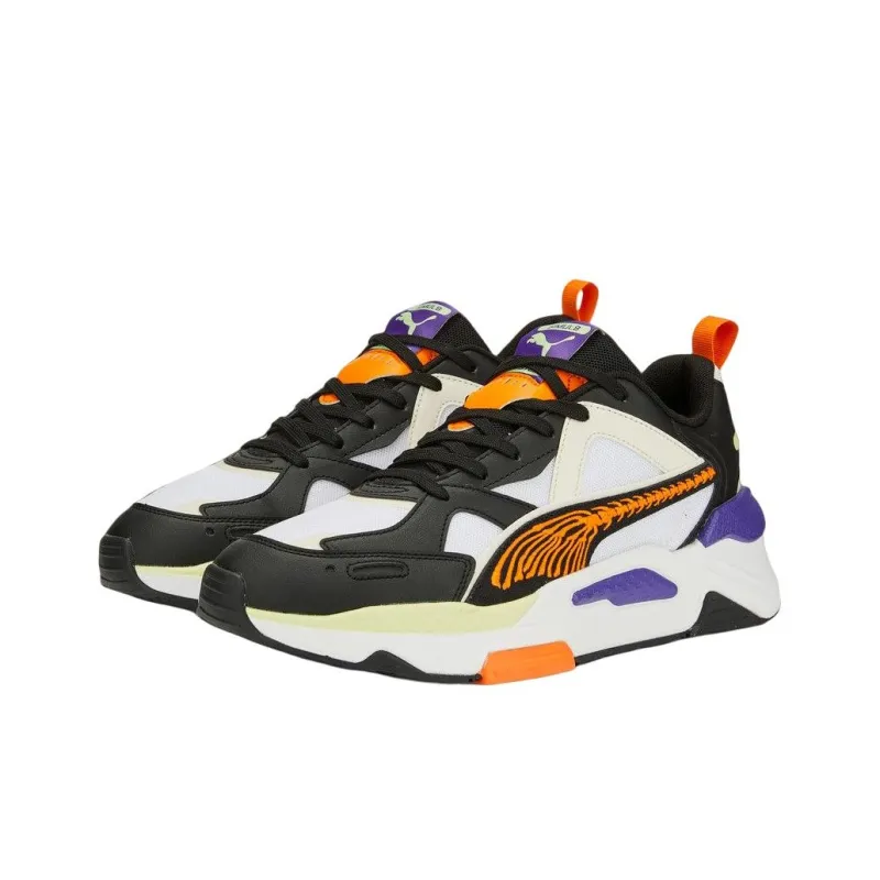 PUMA RS-Simul8 Fandom Anti-Slip Wear-Resistant Low-Top Sports Casual Shoes Unisex Black White Orange-2
