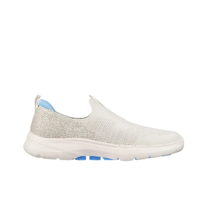 Skechers Go Walk 6 Cushioning Anti Slip Wear Resistant Breathability Low Top Casual Shoes Women's White-1