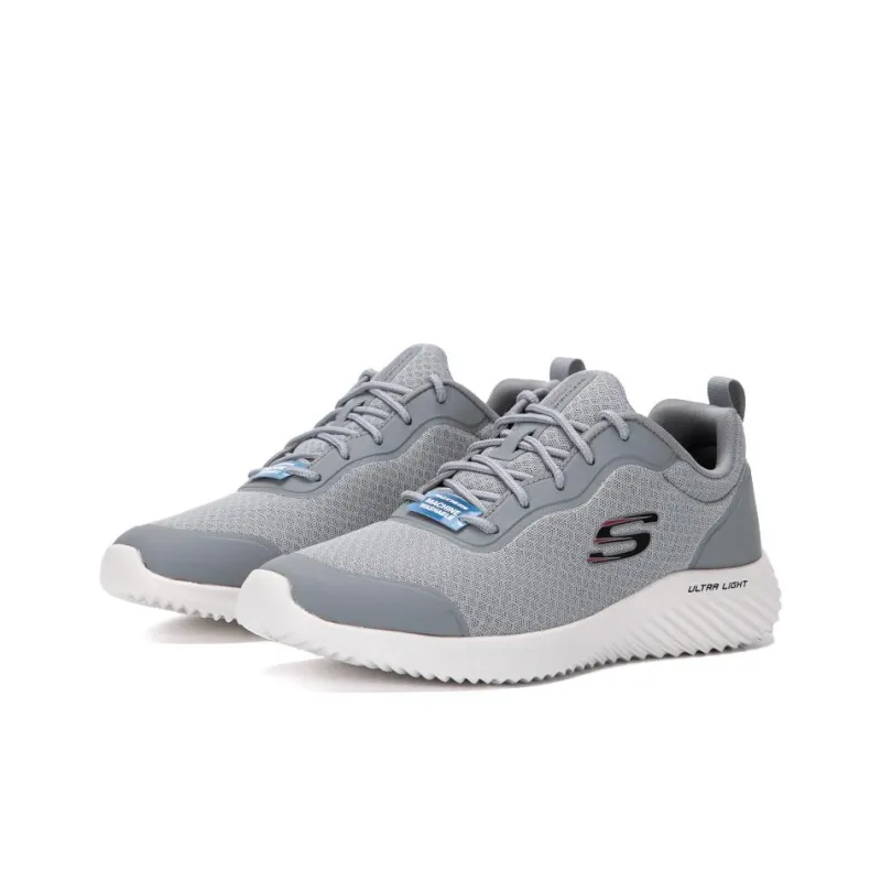 Skechers Bounder Voltis Cushioning, Slip Resistant, Abrasion Resistant, Lightweight Low Top Casual Shoes Men's Gray-2