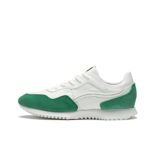 LiNing CF Linen Woven Durable Breathable Low Top Casual Shoes Men's White Green