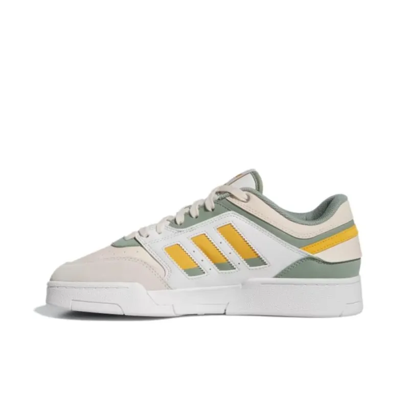 Adidas Originals Drop Step Low Shoes 'Crystal White Yellow Silver Green'-0