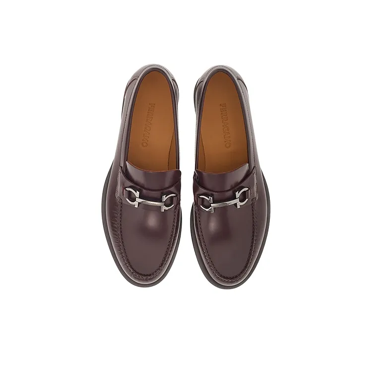 FERRAGAMO Gancini Leather Loafers-3