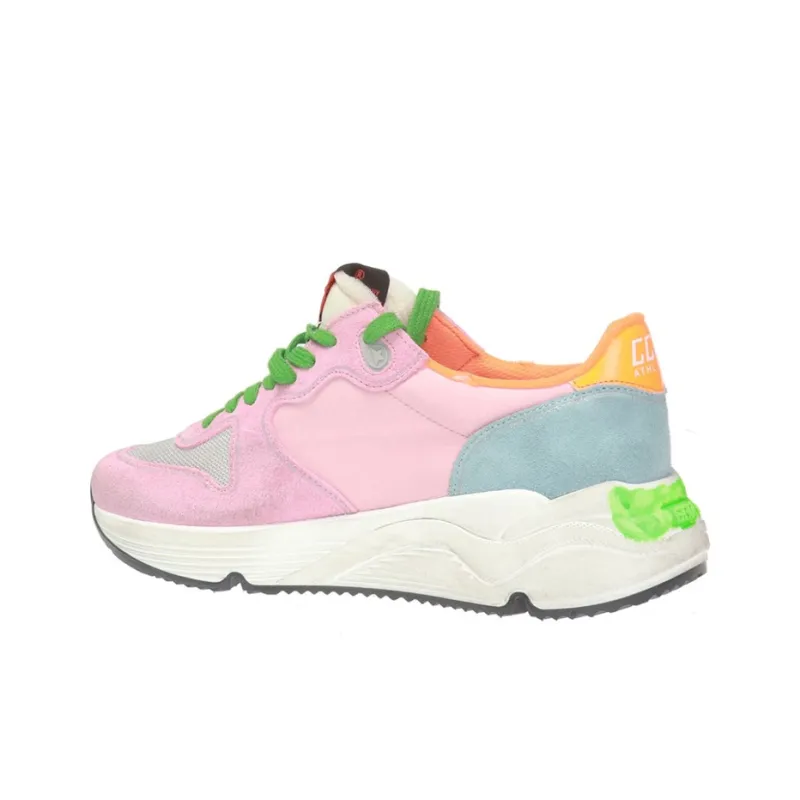 Golden Goose Running Sole Slip Resistant Breathable Low Top Sports Casual Shoes Women's Pink Blue Vintage Version-3