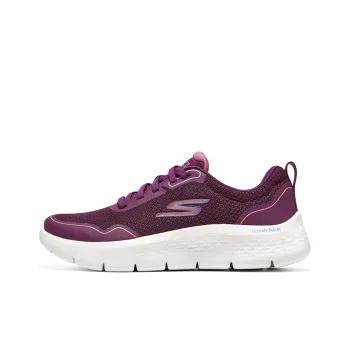 Skechers Go Walk Fle Anti Slip Wear Resistant Low Top Casual Shoes Women's Red Blue