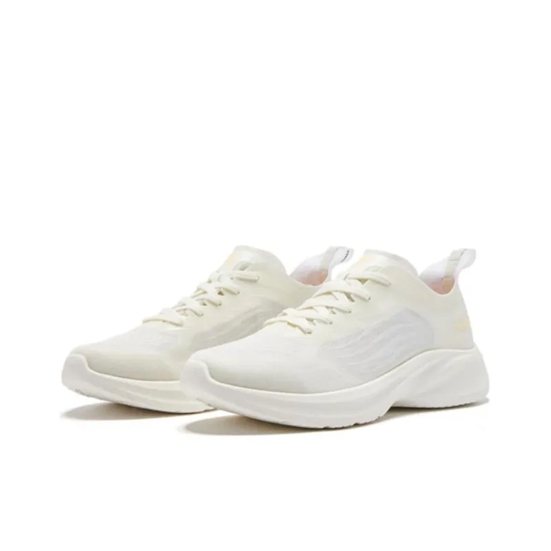 QIAODAN Light Speed 2.0 Cushioning Anti Slip And Wear Resistant Low Top Running Shoes Men's White-2