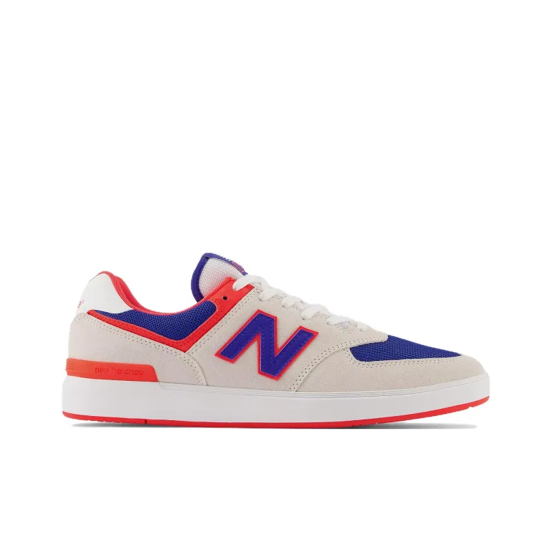 New Balance NB 574 CT574 Anti-Slip Wear-Resistant Low-Top Skateboard Shoes White Blue-1