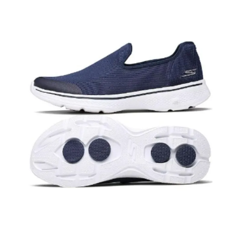 Skechers Go Walk 4 Abrasion Resistant Breathable Low Top Casual Shoes Men's Blue White-5