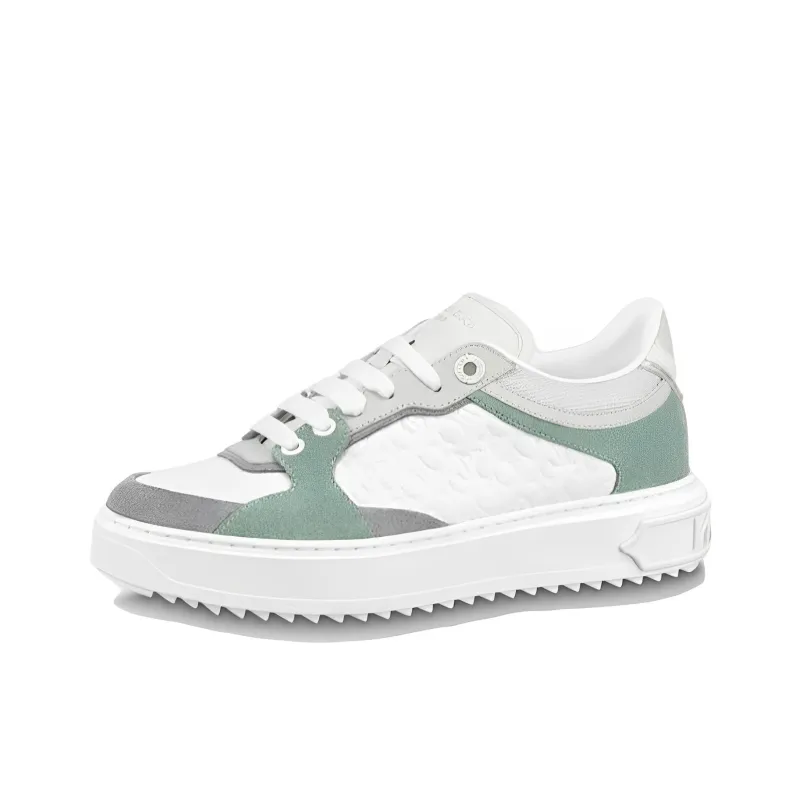 LOUIS VUITTON Time Out Sneakers 'White Mini Monogram With Green Grey' Women's-0