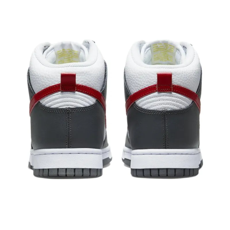 Nike Dunk High Embossed Basketball Grey Red-4