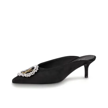 LOUIS VUITTON Madeleine Wrap-toe Slippers Women's Black