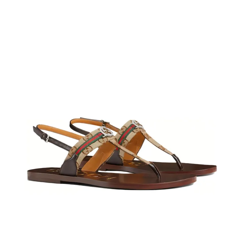 GUCCI Strap Sandals Women's Brown-2