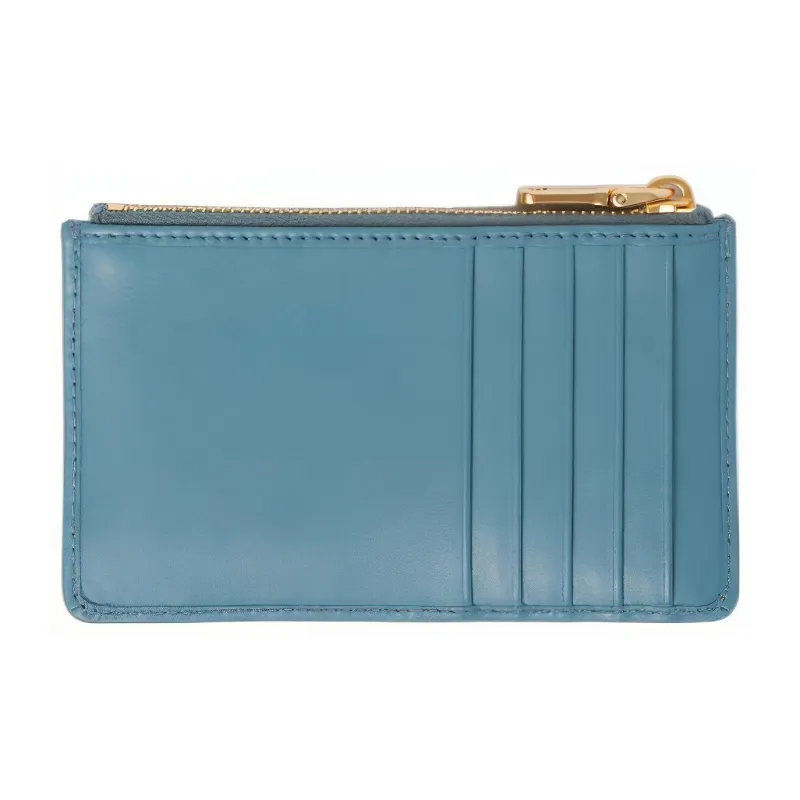 MIU MIU Leather Wallet Women's Sea Blue-1