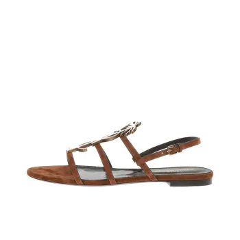SAINT LAURENT CASSANDRA Strap Sandals Women's Brown