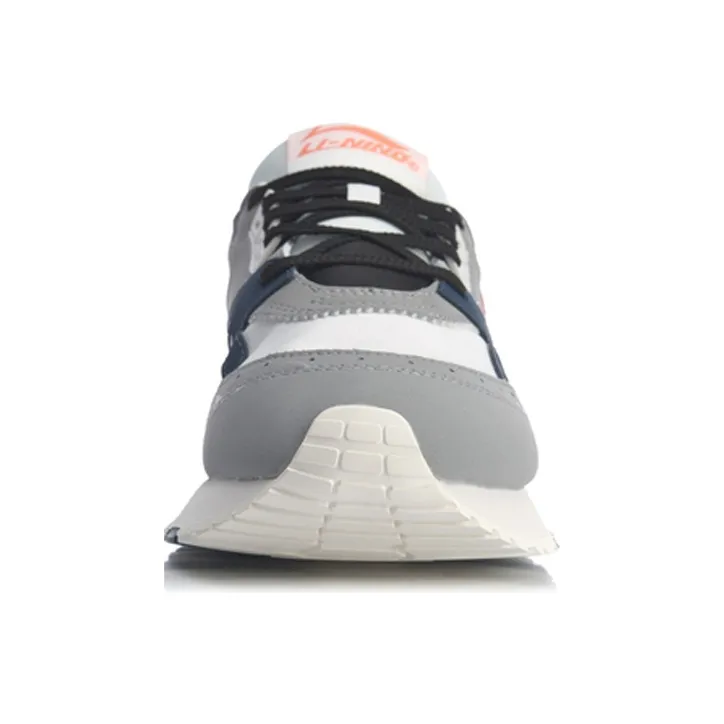 LiNing 001 Origin Lightweight And Breathable Low Top Casual Shoes Men's Gray White-3