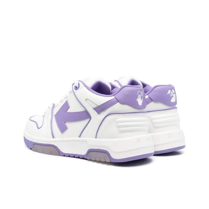 OFF WHITE Out Of Office Ooo Low Tops Outlined White Lilac Purple Women's-3