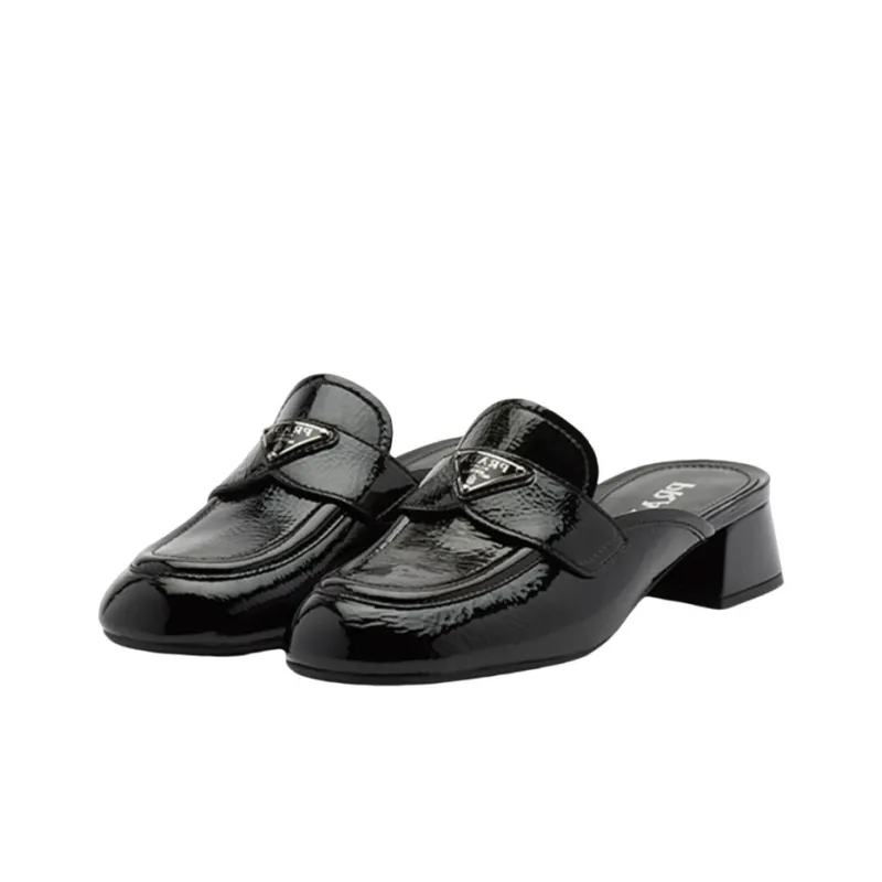 PRADA Mocassini Stylish Sandal Women's Black-0