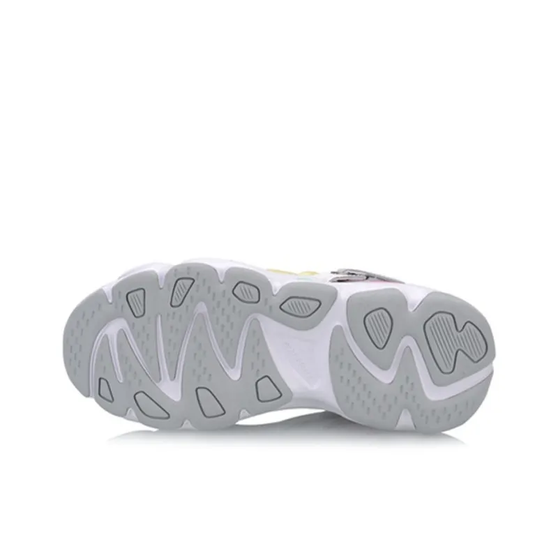 LINING Butterfly Chunky Sneakers Women's Low Top Microcrystalline Gray/Cherry Blossom Pink-3