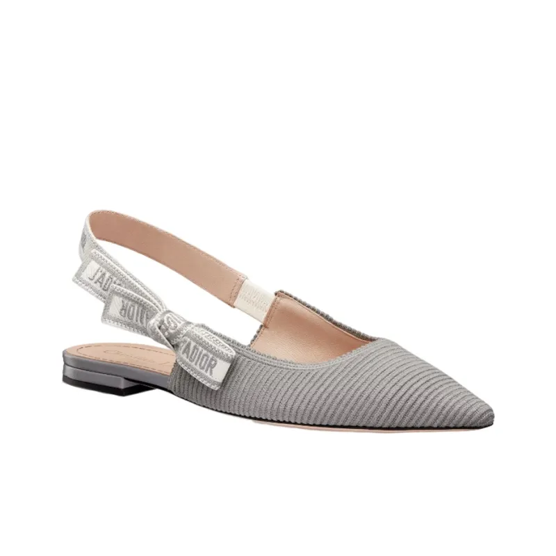 DIOR J'Adior Flat Shoes Women's Gray-2
