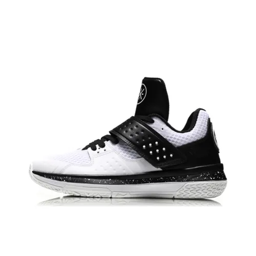 LINING Battle Armor Basketball Shoes Unisex Low-Top Black/White