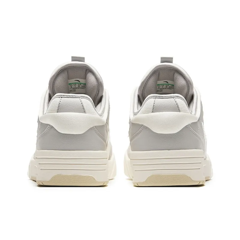 Anta AOJIE Slip Resistant Cushioning Low Top Skateboard Shoes Men's Gray-3