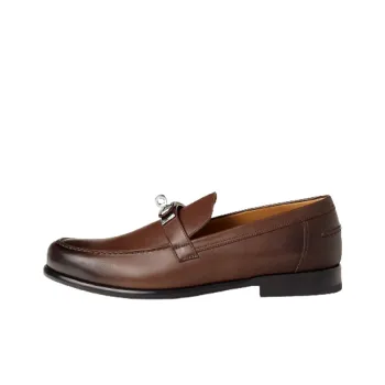 HERMES Destin Loafers Men's Brown