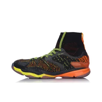 LiNing Ranger Chameleon Non slip Lightweight High Top Badminton Shoes Unisex Black