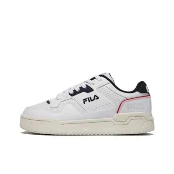 FILA Targa Anti Slip Wear Resistant Low Top Skateboard Shoes Unisex White Black Korean Style