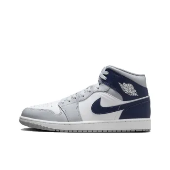 JORDAN 1 Mid 'Wolf Grey Midnight Navy'