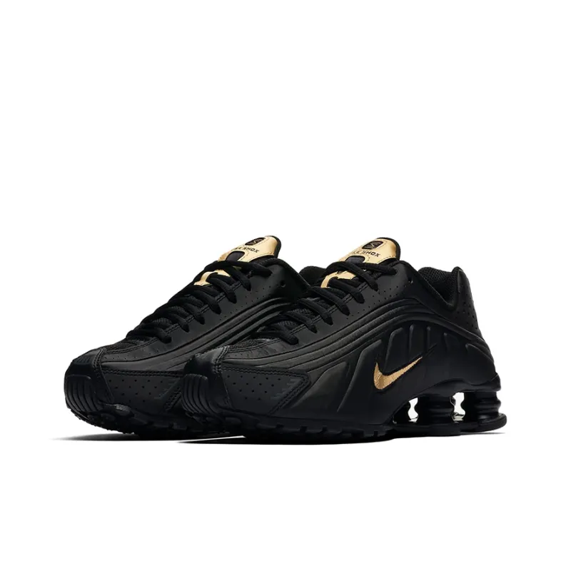 Nike Shox R4 Black Metallic Gold GS-2