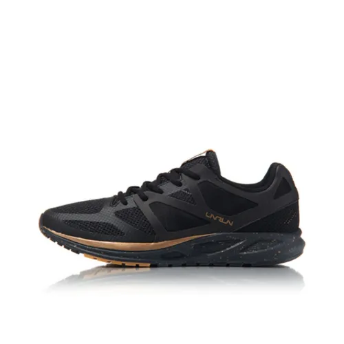 LINING Light Speed Running Shoes Men Low-Top Agarwood Black/Rose Gold/New Basic Black