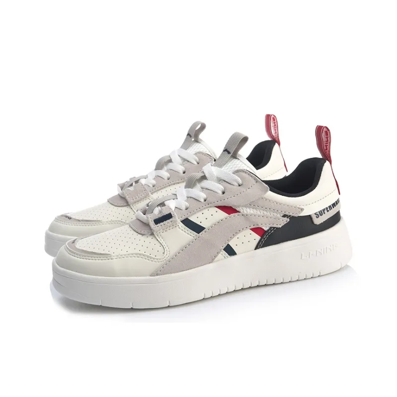LiNing Superwave Anti Slip Wear Resistant Low Top Sports Casual Shoes Men's White Gray-2