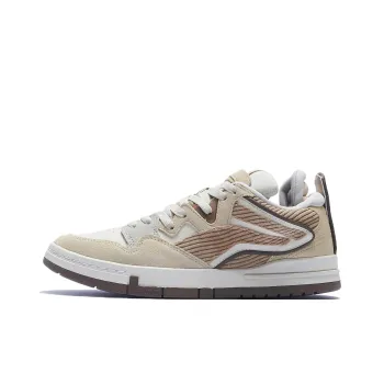 LiNing Wave Pro Pro Anti Slip And Wear Resistant Lightweight Low Top Skateboard Shoes Beige
