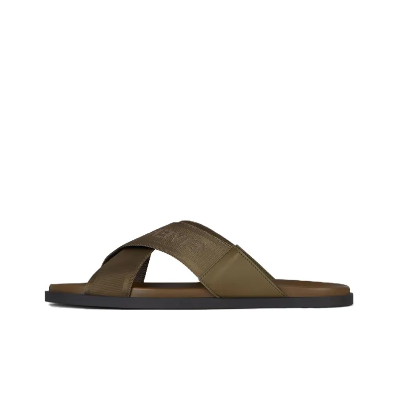 Givenchy G Plage Rubber Sole Slide Slippers Men's Green-0
