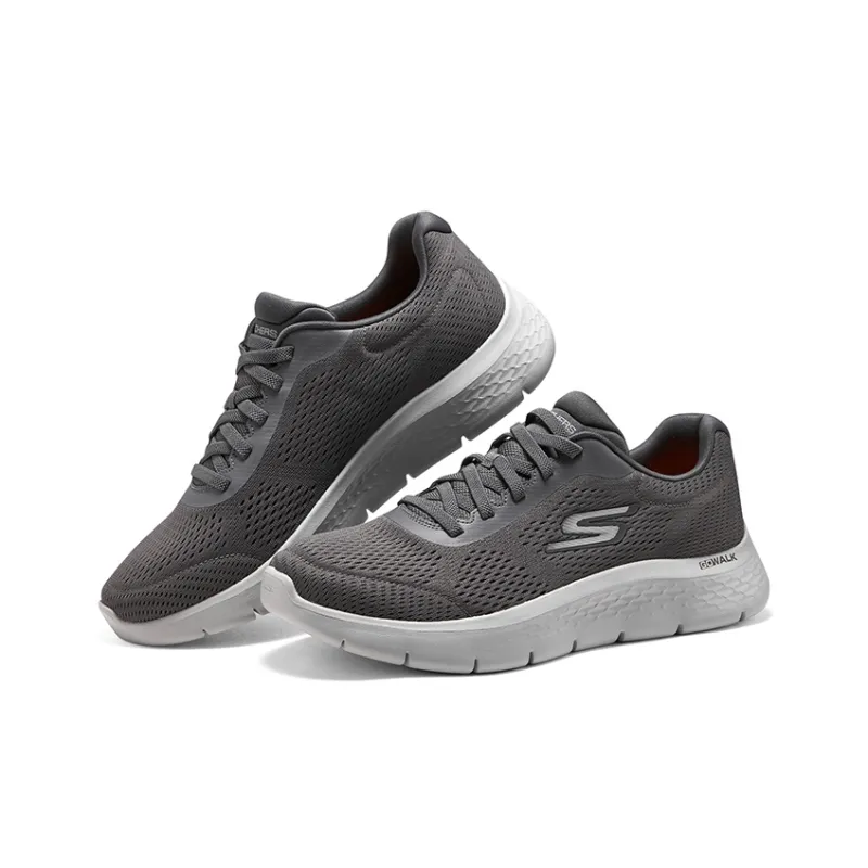 Skechers Go Walk Fle Anti Slip Wear Resistant Low Top Casual Shoes Men's Gray-3