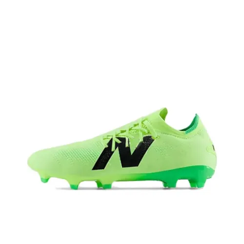 New Balance Furon V7 FG Rubber Long Studs Firm Ground Support Lightweight Soccer Shoes Unisex Green