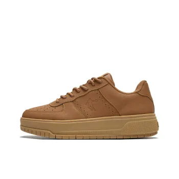 QIAODAN Five Centimeters Skateboard Shoes Men Low Top Mocha Yellow