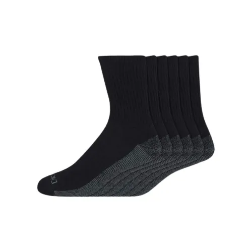 Dickies Mid-Calf Socks Men's 6 Pack Black
