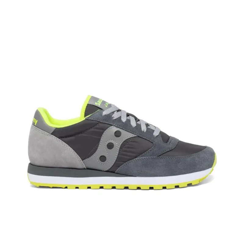 Saucony Jazz Original Original Anti-Slip And Wear-Resistant Lightweight Low-Top Running Shoes Gray Yellow-1