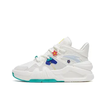 Anta Bastard 4 Slip Resistant Shock Absorbers With Abrasion Resistant Properties Mid Top Skateboard Shoes Women's White