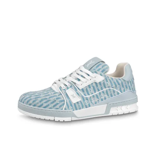 LOUIS VUITTON Trainer Skateboard Shoes Unisex Low-Top Blue/White