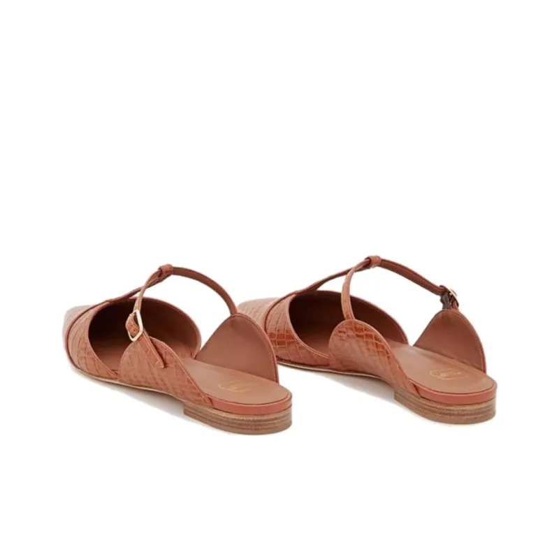 Malone Souliers Imogen Wrap-toe Slippers Women's Brown-3