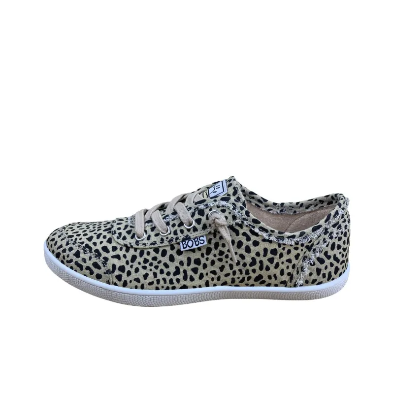 Skechers Bobs Skateboard Shoes Women's Low-Top Leopard Print-0