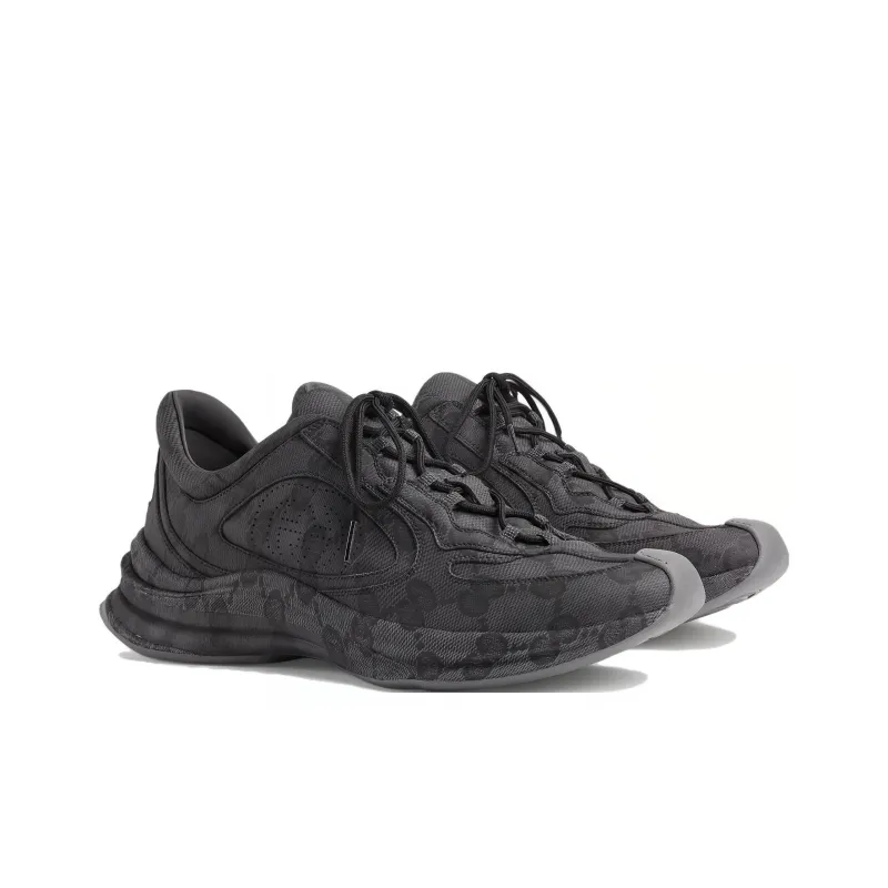 GUCCI Run Sneaker 'GG Water Transfer Print Black'-1