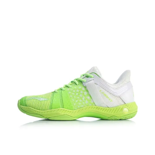 LINING Roar Badminton Shoes Men Low-Top Fluorescent Mint Green/Standard White