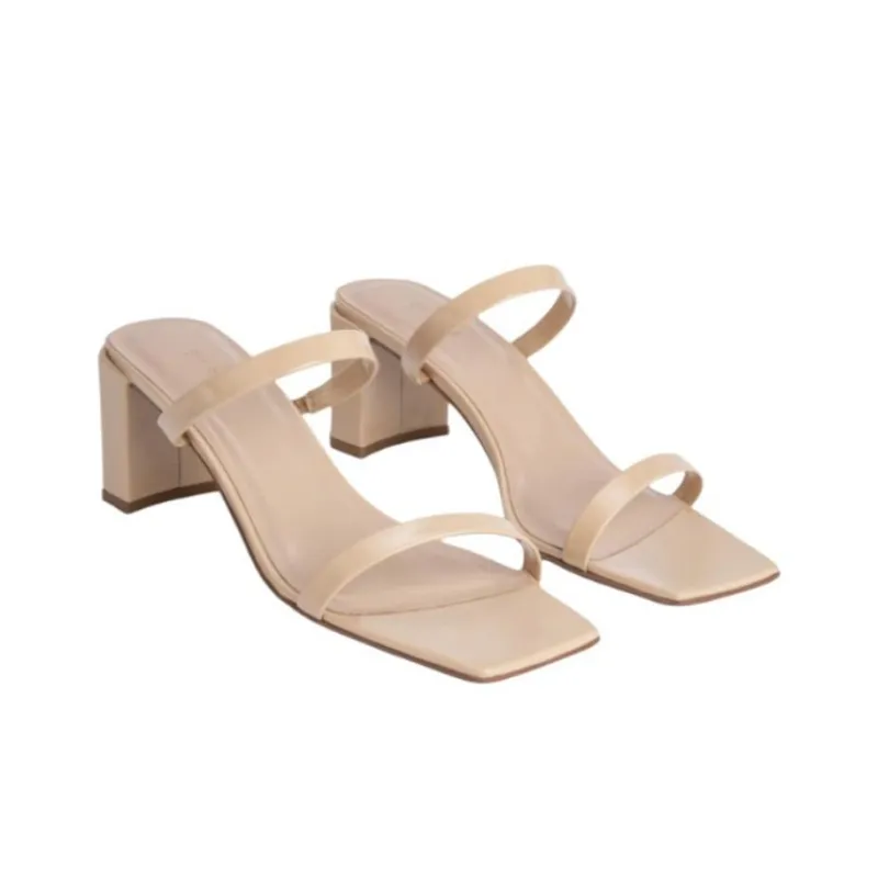 By Far Tanya Slide Slippers Women's Light Brown-3