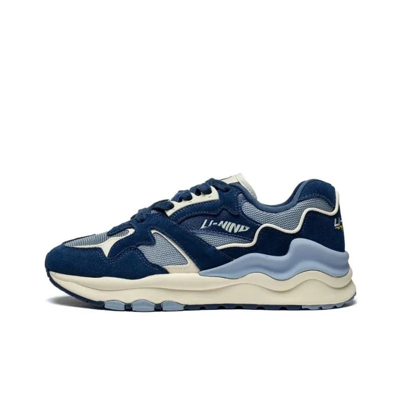 LiNing 001 Mountain Sea Anti Slip Wear Resistant Low Top Casual Shoes Men's Blue Gray-0
