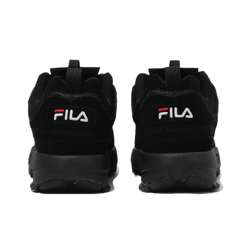 FILA Disruptor 2 1998 Anti Slip Wear Resistant Low Top Casual Shoes Unisex All Black Korean Style-3