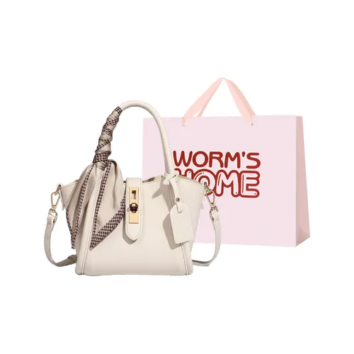 Worm's Home Crossbody Bags White