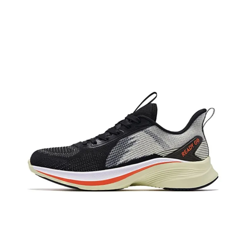QIAODAN Light Speed 1.0 Cushioning, Slip Resistant, And Abrasion Resistant Low Top Running Shoes Men's Black-0